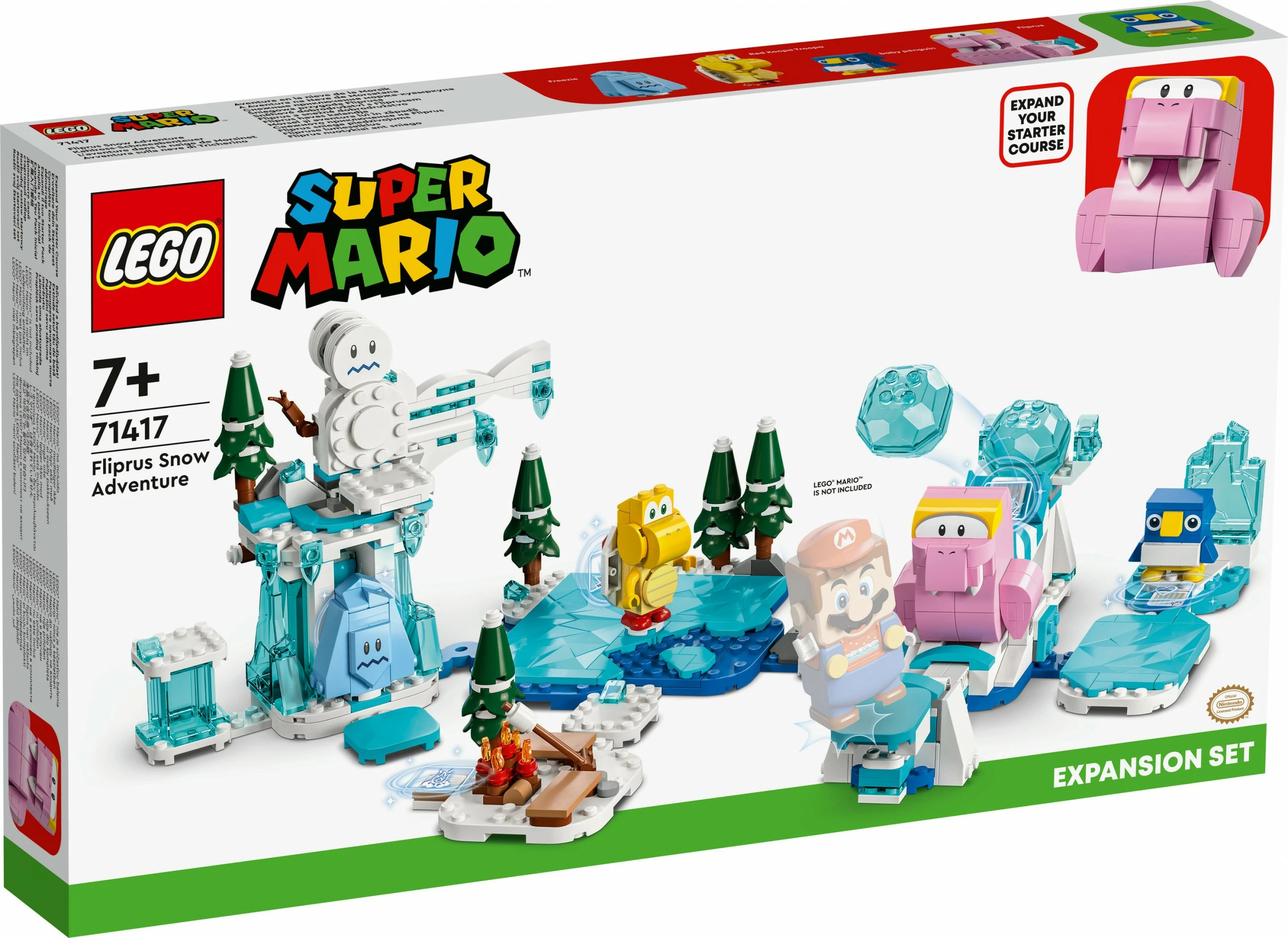 Set ndërtimi LEGO Super Mario Fliprus Snow Adventure Expansion, 567 pjesë, shumëngjyrësh