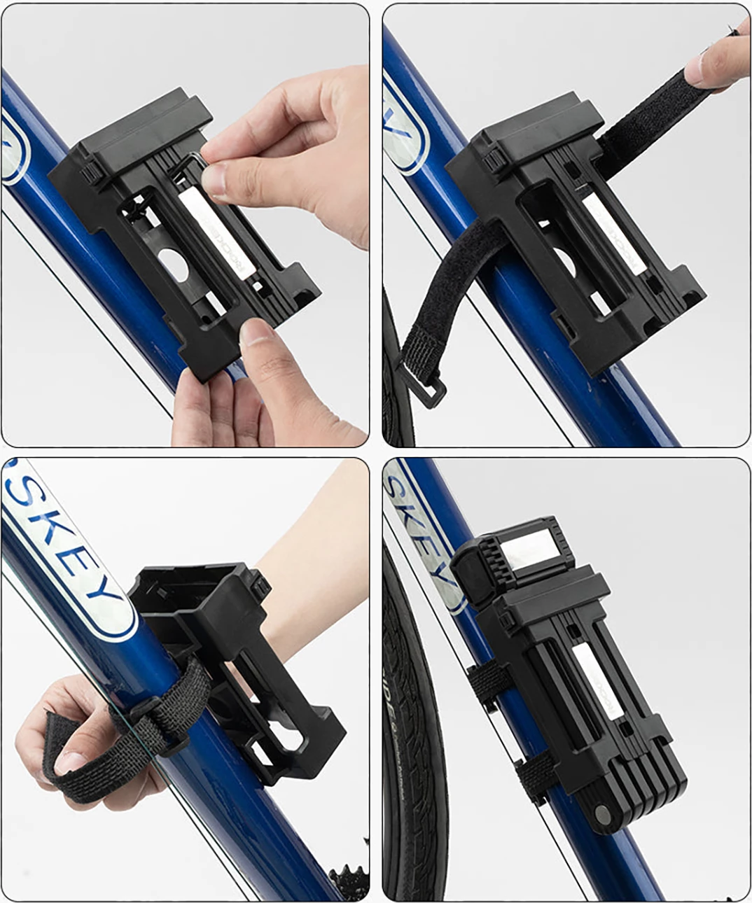 Kyç palosës për biçikletë Rockbros LKXR2006 88 cm me çelës, me mbajtëse, i zi