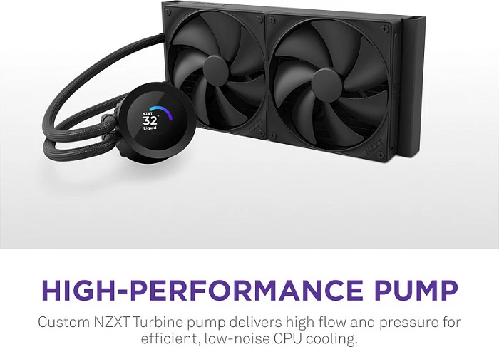 Ftohës lëngshëm AIO NZXT Kraken Plus V2 240 Display RL-KN240-B2, 240mm, i zi