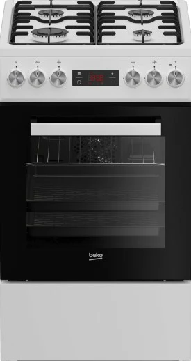 Sobë kombinim gaz dhe rrymë Beko FSE52323DWD, 55L, e bardhë