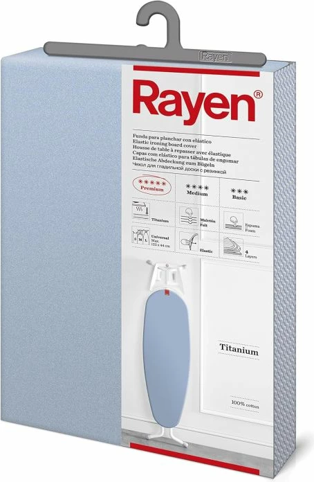 Mbulesë universale për dërrasë hekurosjeje Rayen 627908 127x51 cm, gri e çelët