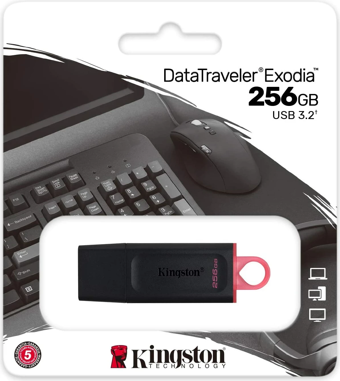 USB Kingston DataTraveler Exodia 256GB Nero/Rosa