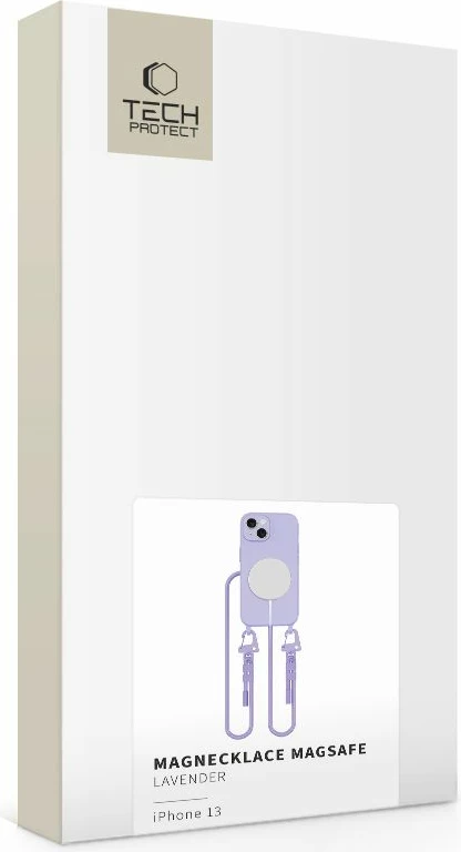 Mbështjellës Tech-Protect MagNecklace për iPhone 12 Pro Max, MagSafe, Violet me litar