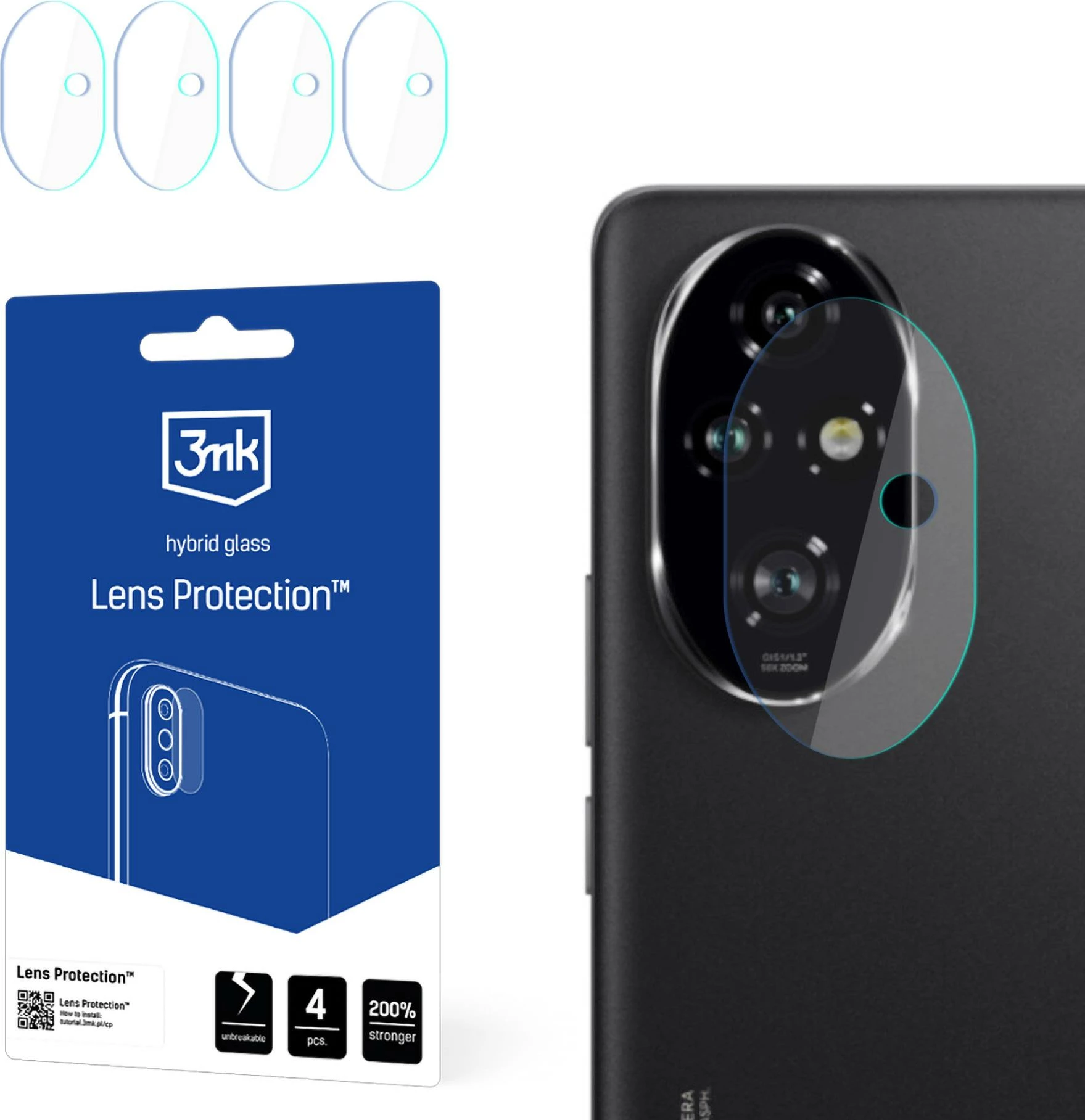 Mbështjellës kamerë 3mk Protection Lens Protection për Honor 20 / Honor 200 Pro, 4 copë