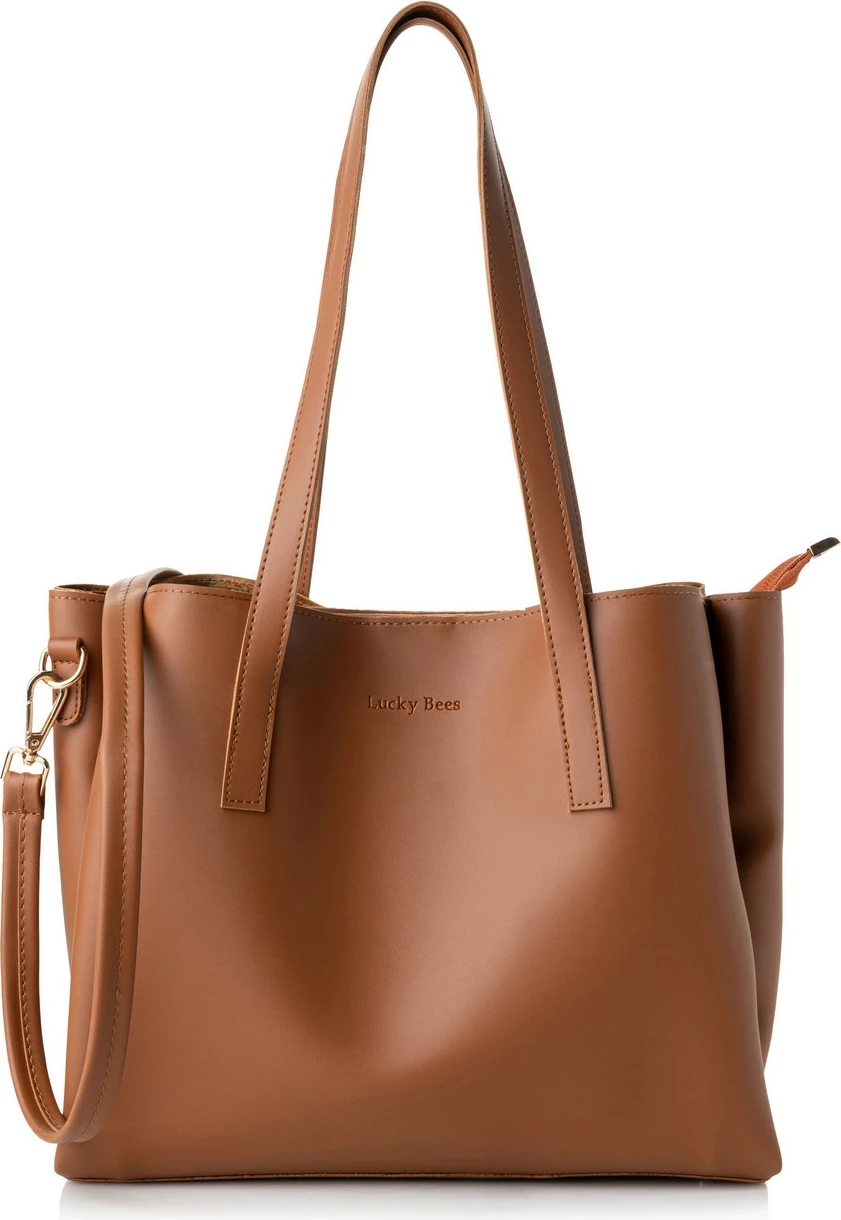 Çantë tote Lucky Bees, ngjyrë tan, 1257