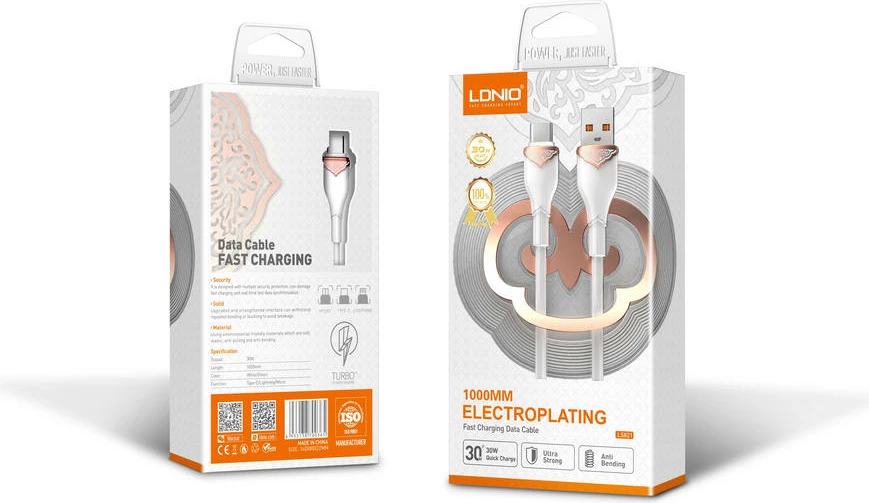 Kabllo E Karikimit LDNIO LS821 (Bardhë)