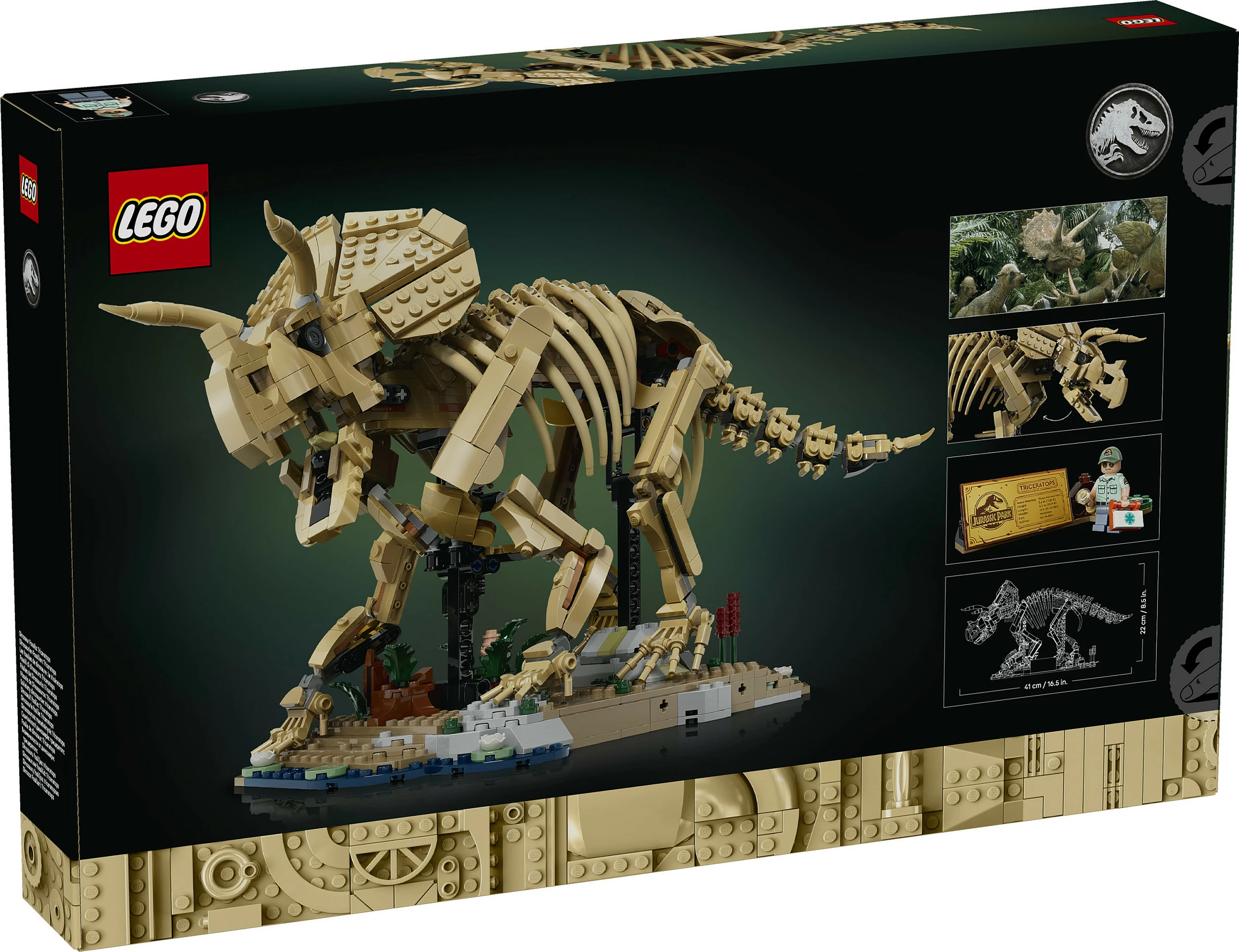 Set ndërtimi LEGO 77985 Dinosaur Fossil Triceratops, 1154 copë, 18+, multikolor