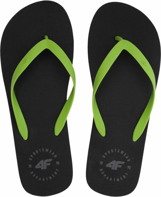 Flip-flop për meshkuj 4F, të zeza dhe të gjelbra [Madhësia: 44]