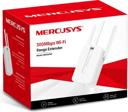 Repeater rrjeti TP-Link Mercusys MW300RE, 300 Mbit/s, 3 antena, e bardhë