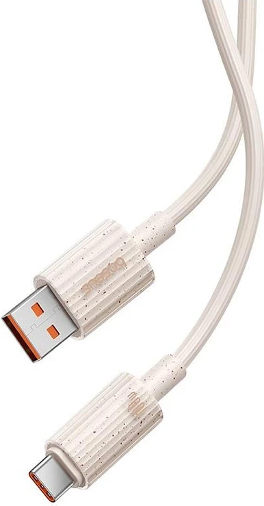 Kabllo Baseus Habitat Series USB-A/USB-C, 100W, 1m, rozë