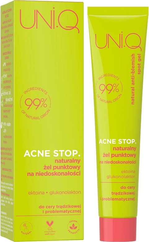 Xhel për puçrra UNI.Q Acne Stop për femra, 20ml