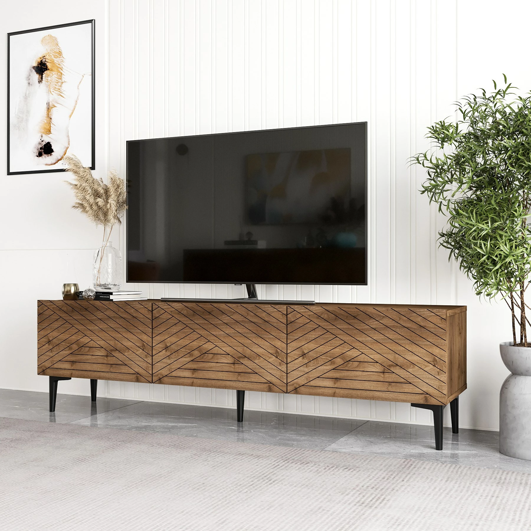 Komodë TV Skye Decor, ngjyrë arre, Felix
