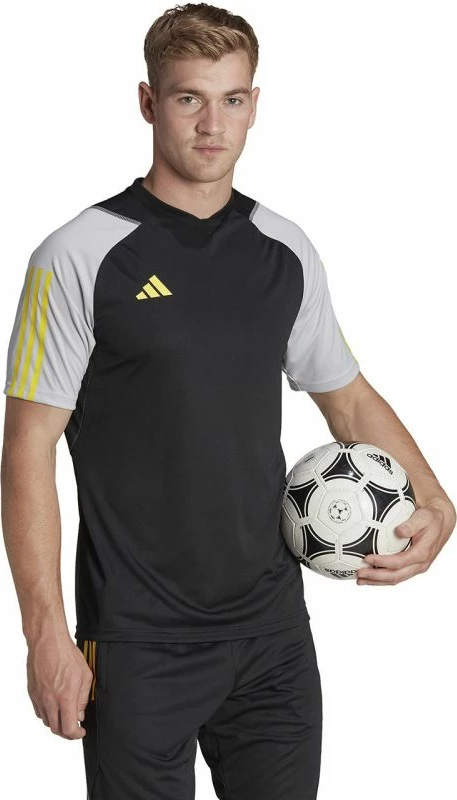 Fanellë adidas për meshkuj, e zezë me të verdhë dhe gri [Madhësia: XL]