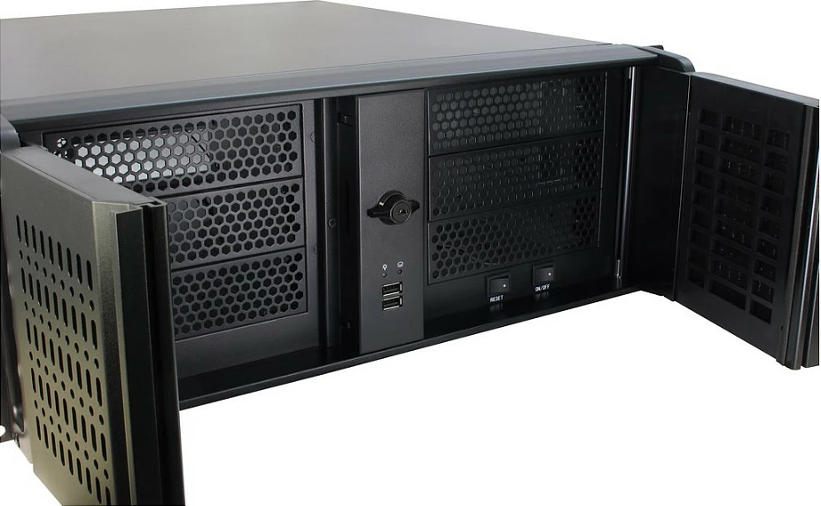 Kasë server Inter-Tech 4U-4098-S, Rack, ATX, micro ATX, Mini-ITX, e zezë
