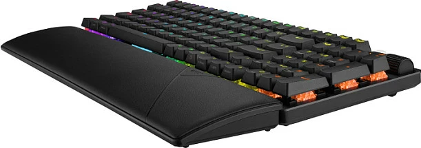 Tastierë gaming ASUS ROG Strix Scope II 96 Wireless, mekanike ROG NX Snow, AZERTY FR, RGB, me numpad, e zezë
