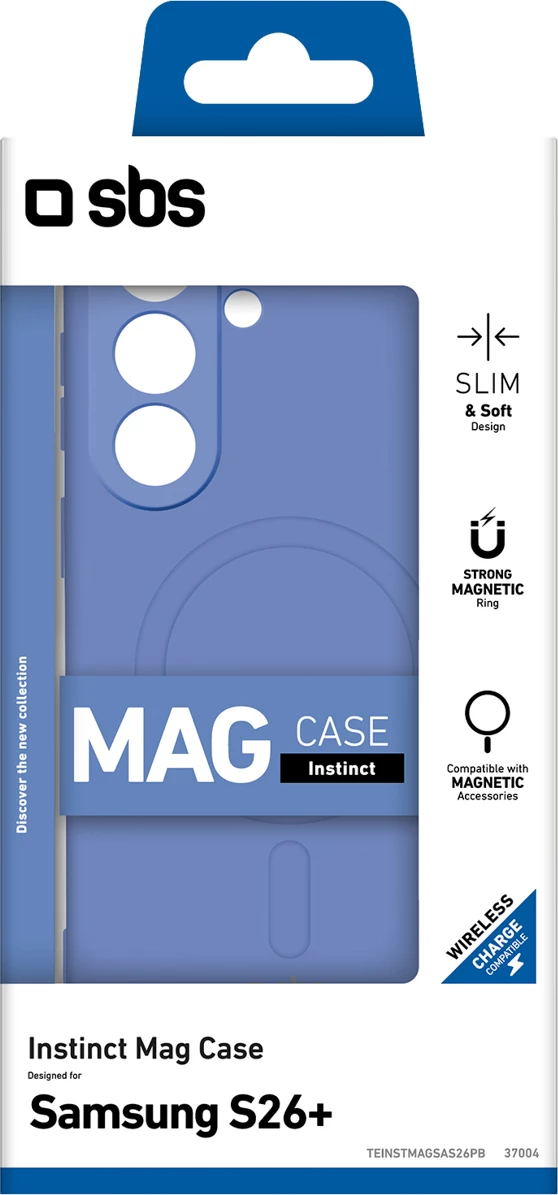 Mbështjellës SBS Instinct Mag për Samsung Galaxy S26 Plus, kompatibil me MagSafe, blu