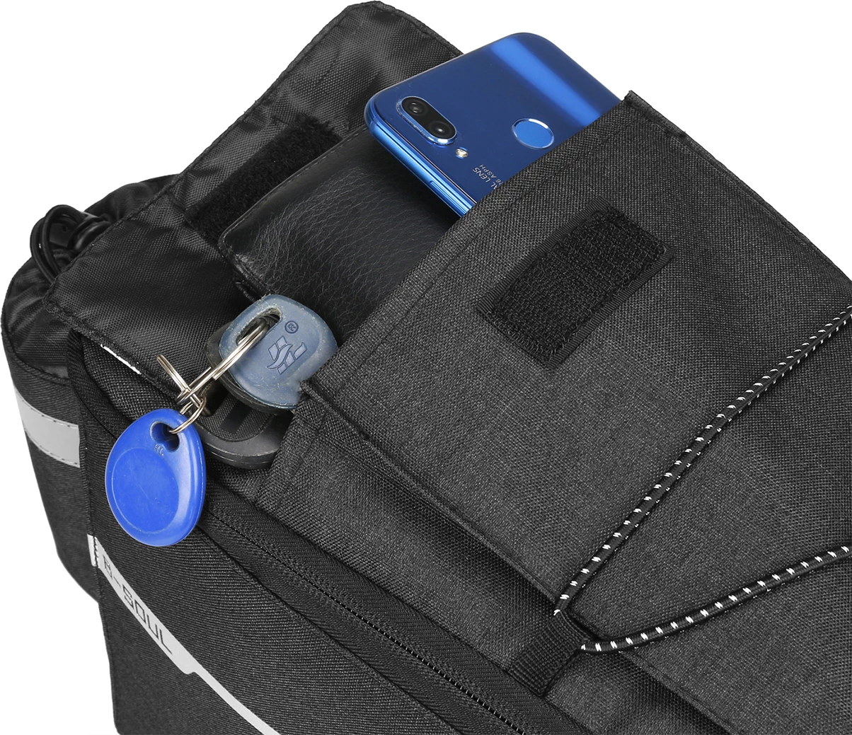 Çantë termike biçiklete Hurtel WYA26Y0S, 9L, me rrip supi, e zezë