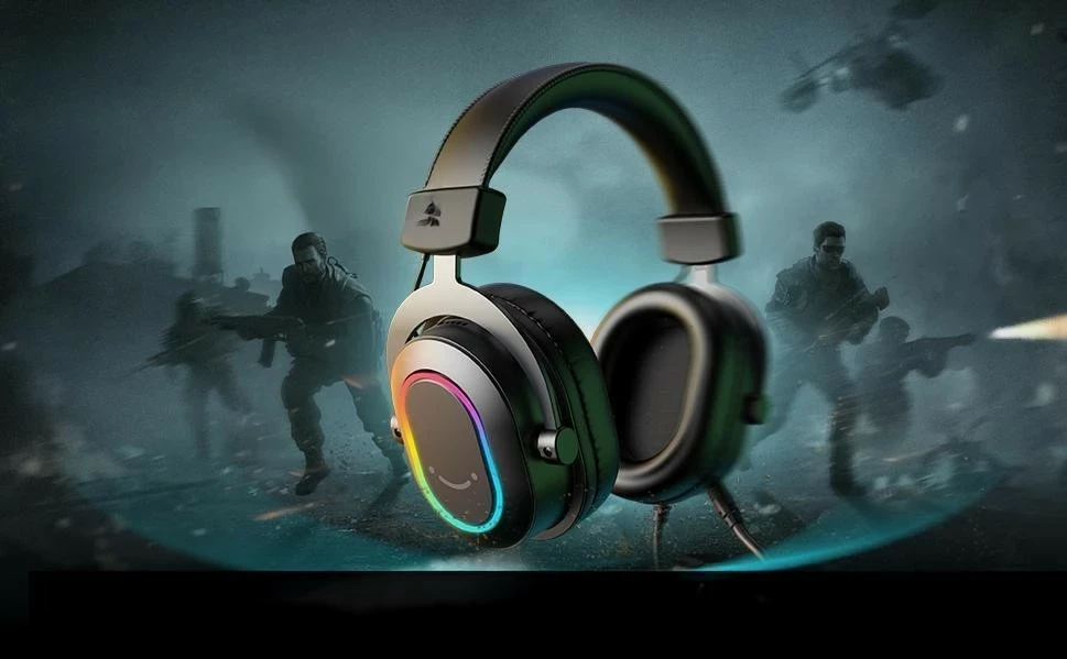 Kufje FIFINE H6 AmpliGame, 7.1 Surround, RGB, me mikrofon, USB/3.5mm, të zeza