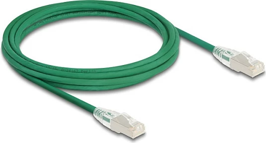Kabllo rrjeti DeLOCK RJ45 Cat6A Slim U/FTP, 3 m, 10 Gbit/s, e gjelbër