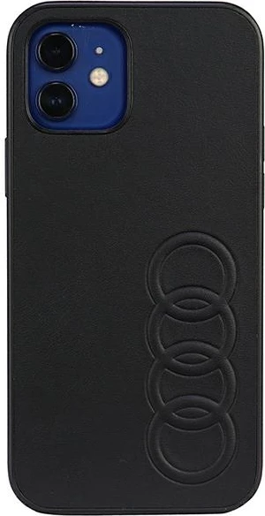 Mbështjellës Audi Synthetic Leather për iPhone 12/12 Pro 6.1", i zi