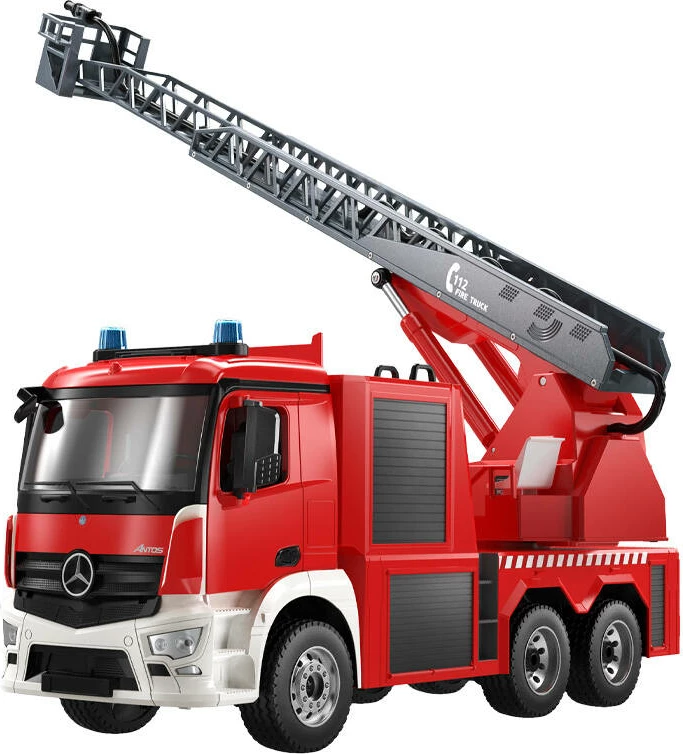 Kamion zjarri me telekomandë Double Eagle Mercedes-Benz Arocs E667-003, 1:20, i kuq