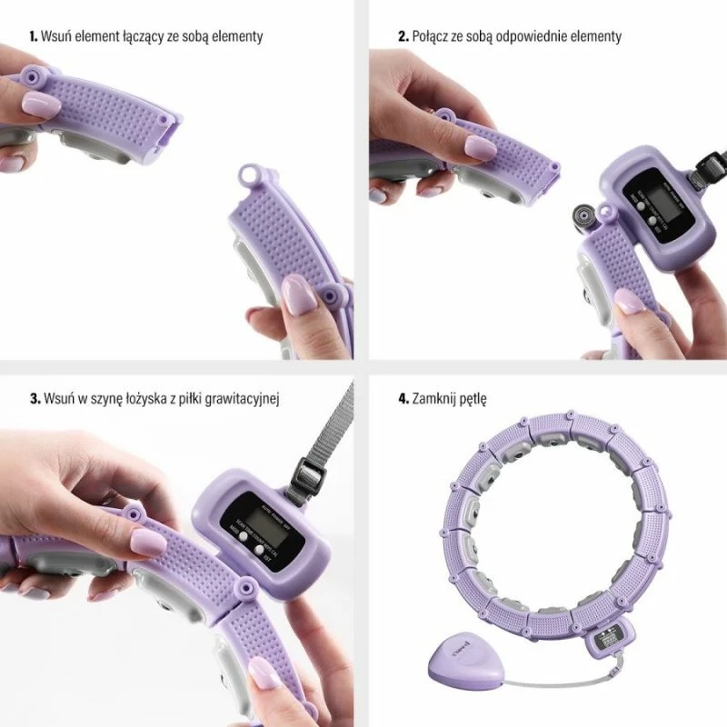 Hula hoop për fitnes HMS, vjollcë