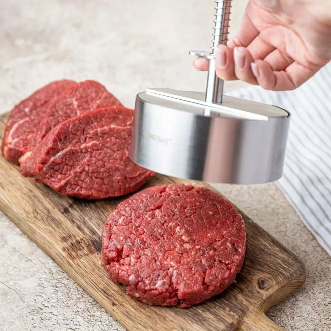 Formues për petë burgeri KingHoff KH-1879 inox, argjend