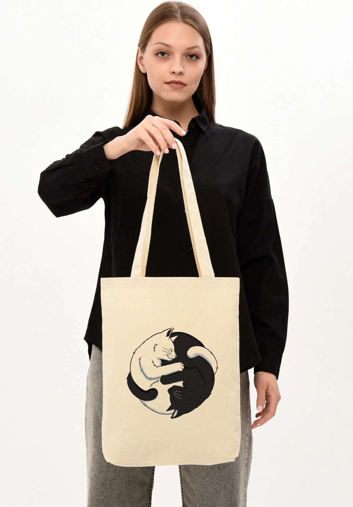 Çantë tote Zoozie Bags, krem, 1227