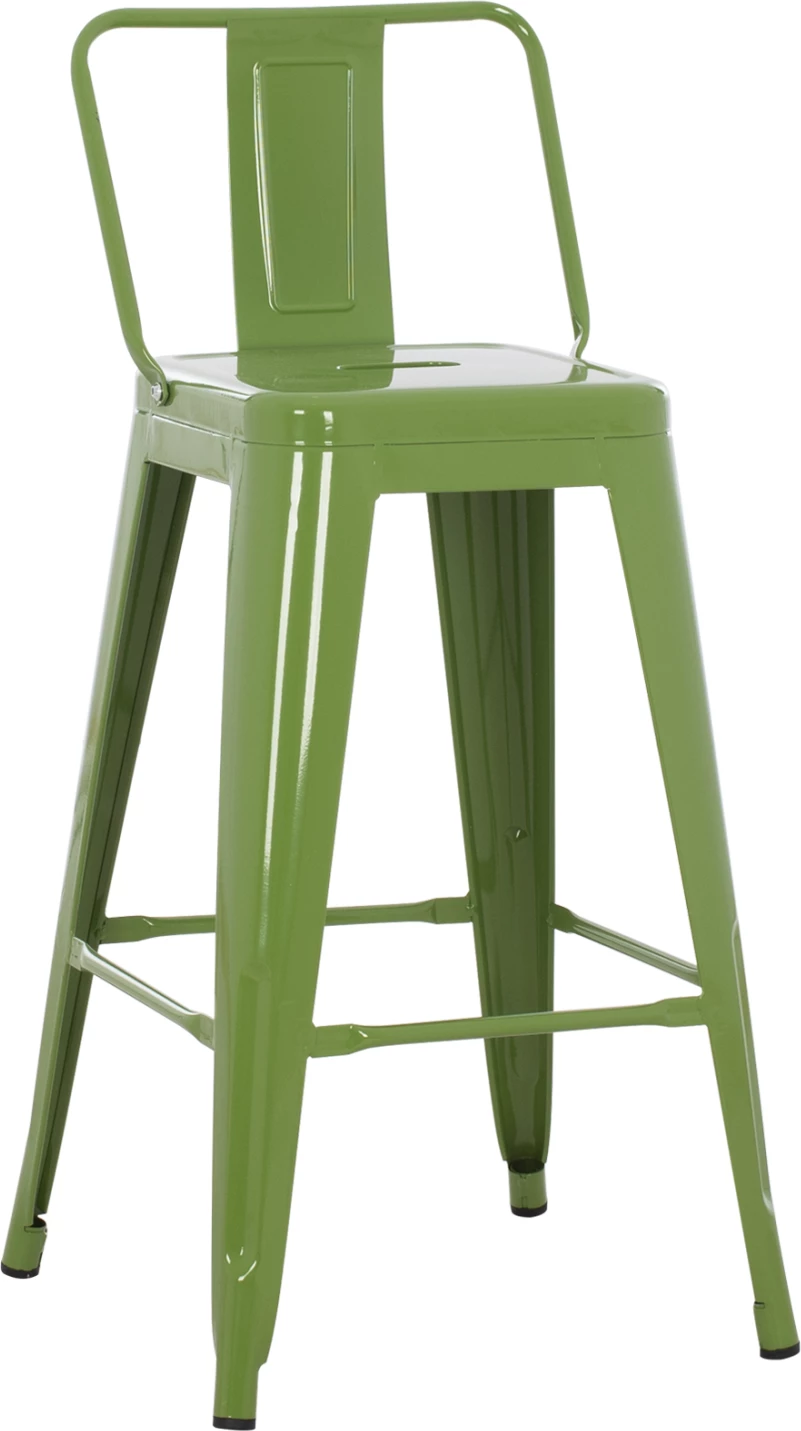 Karrige për bar, metalike, Melita, ngjyrë ulliri e lehtë, FH8574.13, 42x42x98 cm