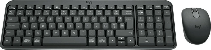 Set tastierë + maus Logitech MK250, pa kabllo (RF + Bluetooth LE), AZERTY FR, grafit