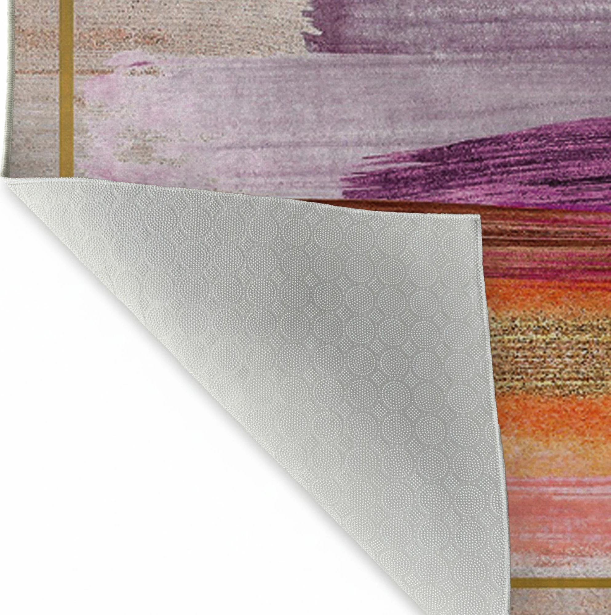 Qilim (80 x 250), Conceptum Hypnose, Wooylk0099, krem, portokalli, e verdhë, fuchsia