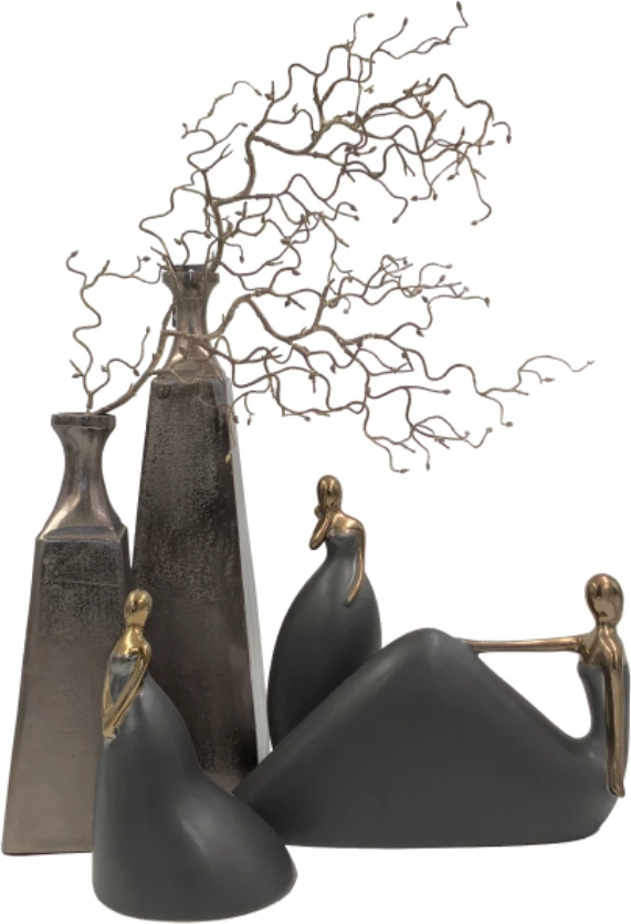 Vazo GLORY, alumin i zi, 13x13x41cm