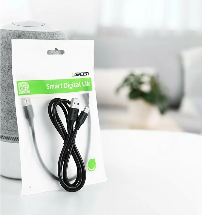 Kabllo Ugreen US287 60826, USB-A në USB-C, 3A, 3m, e zezë