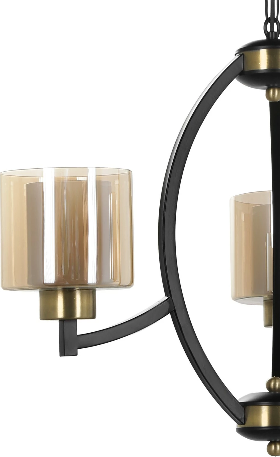 Llambë tavani vintage Opviq, Paul 5 llampa, ngjyrë e zezë, gotë bal