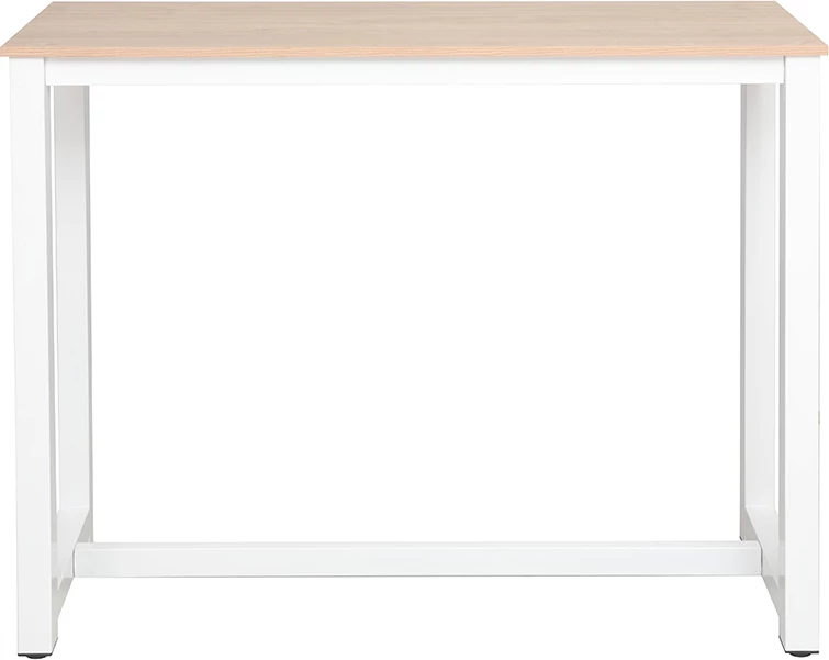 Set tavolinë bar Marle, këmbë natyrale-bardhë, 120x40x100cm