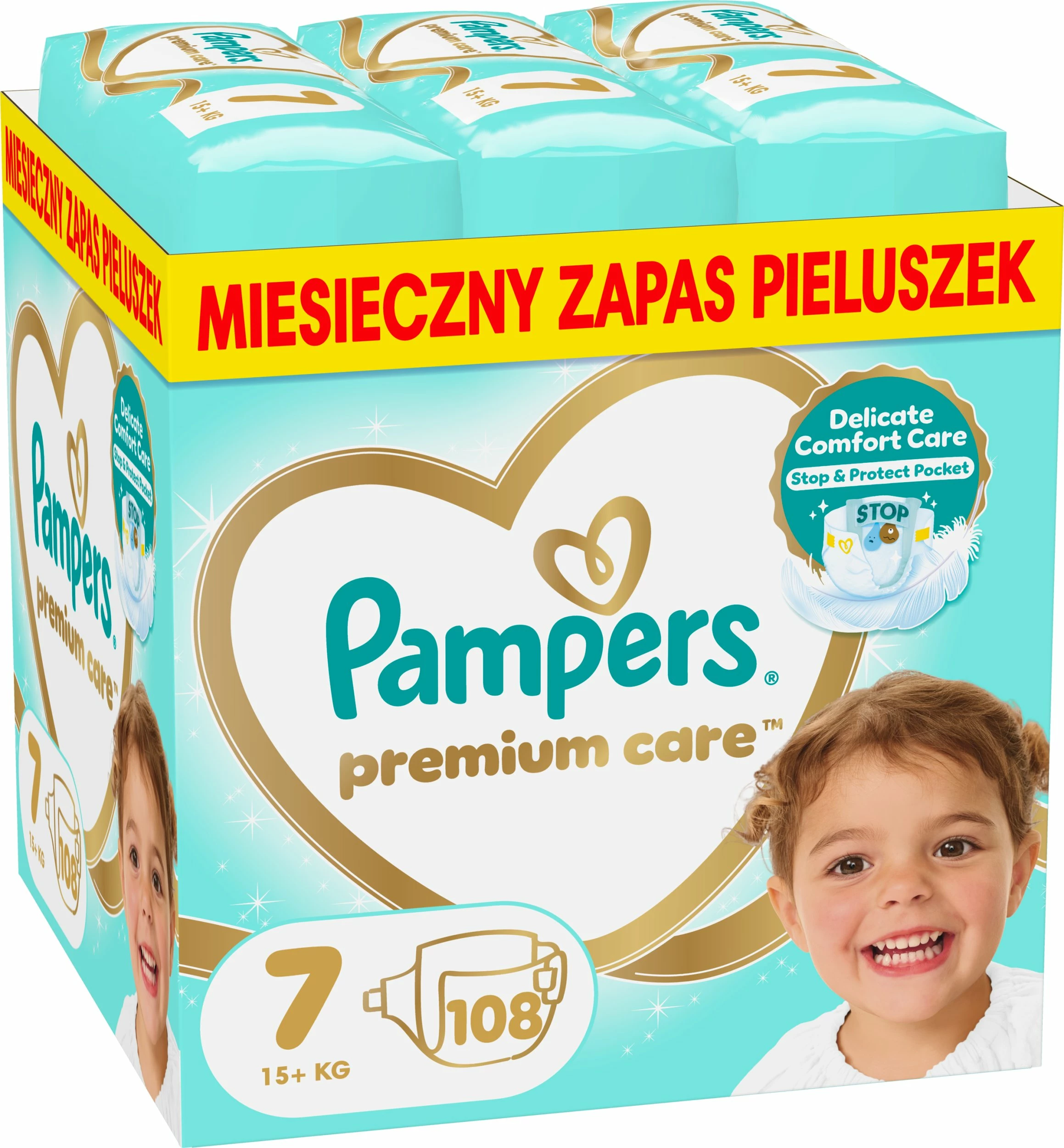 Pelenë Pampers Premium Care Nr. 7 (15+ kg), 108 copë