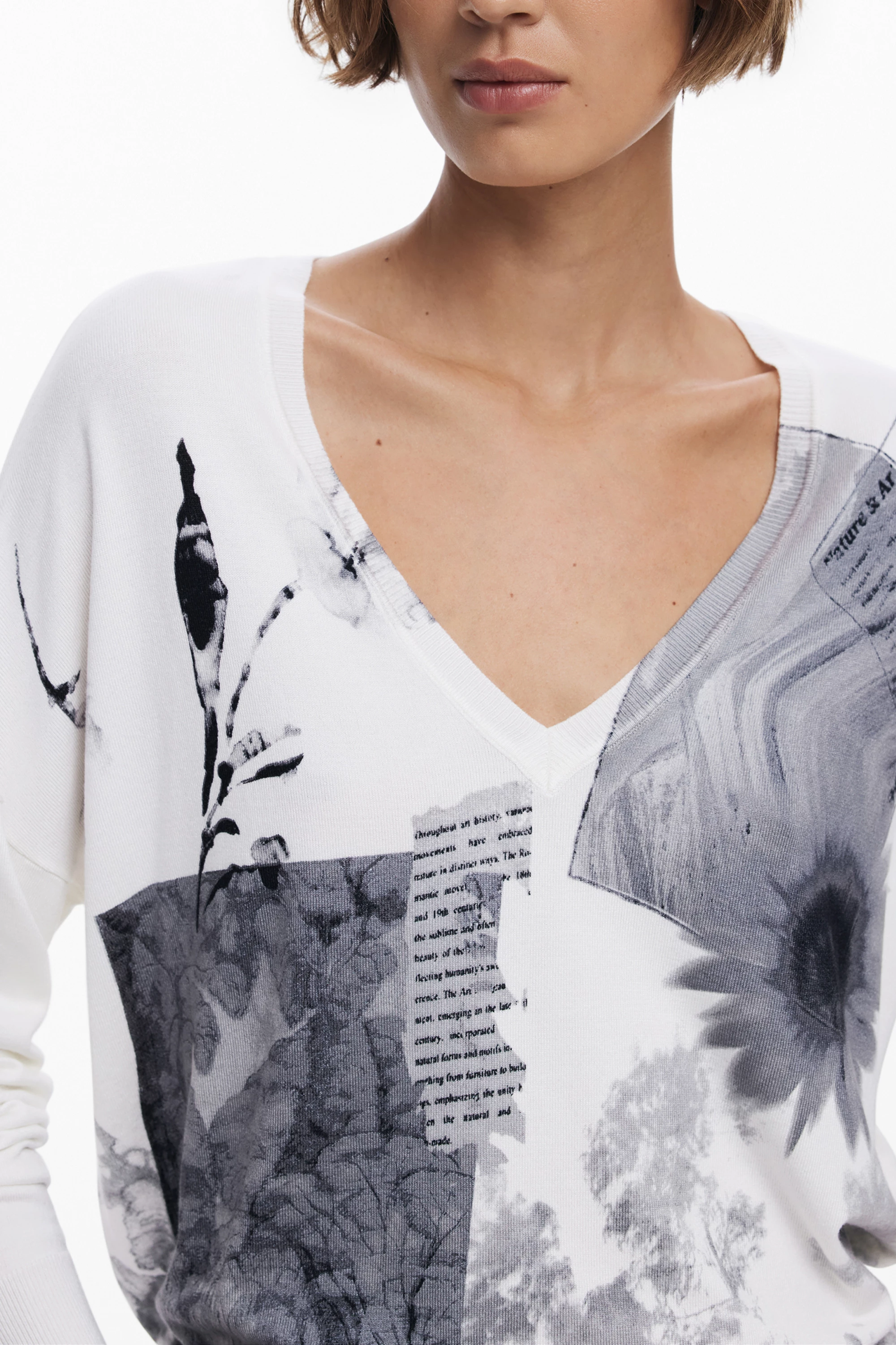 Xhemper DESIGUAL Gotemburgo Jersey femra, të bardhë [Madhësia: XS]