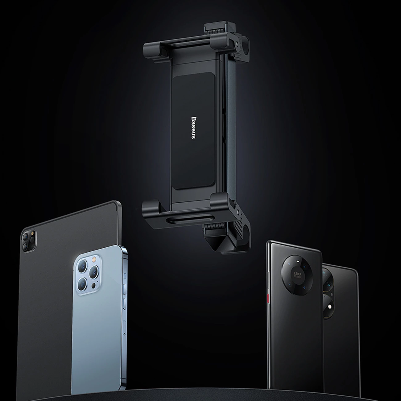 Mbajtës telefoni/tableti Baseus JoyRide Pro për mbështetëse koke, i zi