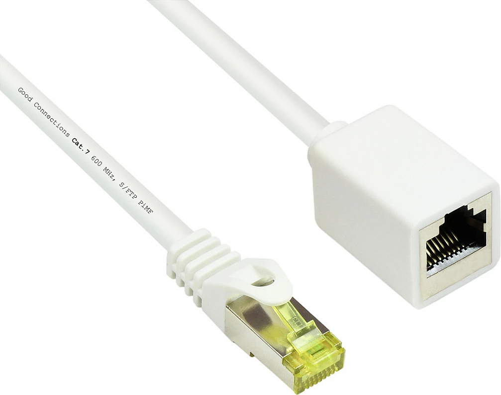Kabllo rrjeti GoodConnections 8070VR-030W, Cat7, 3 m, S/FTP, RJ-45 mashkull në RJ-45 femër, e bardhë