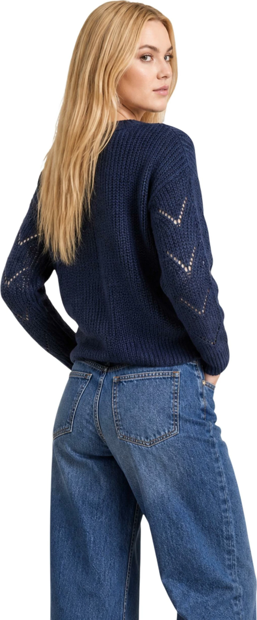 Xhemper për femra Jacqueline de Yong JDYBADUT 15302387, blu [Madhësia: M]