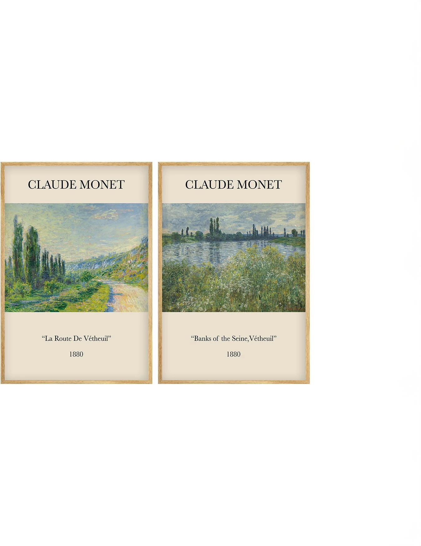 Piktura dekorative me kornizë MDF (2 copë), Wallity, Huhu271, 30x40 cm