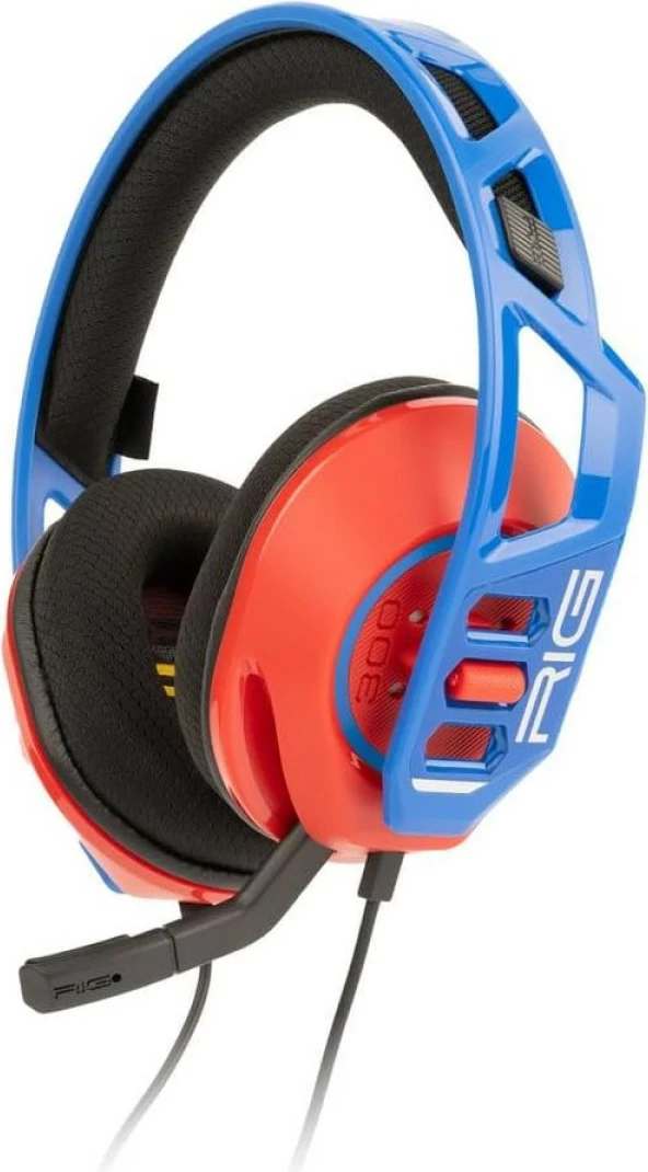Kufje gaming Nacon RIG 300 PRO HN, 40 mm, me kabllo 3.5 mm 1.5 m, mikrofon i palosshëm, për Nintendo Switch 2/Switch, kuqe/kaltër