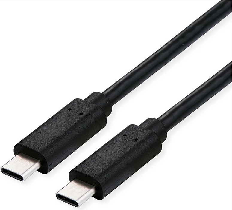 Kabllo USB-C ROLINE 11029100, USB4 Gen 3x2, 0.5m, 40Gbps, 240W PD, e zezë