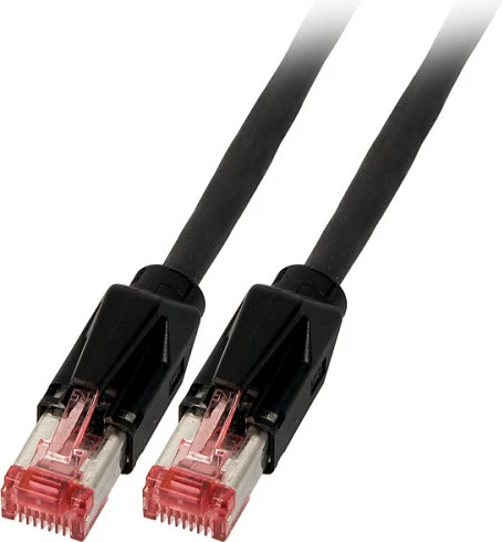 Kabllo rrjeti EFB Elektronik K8708SW.1, Cat6a, 1m, S/FTP, RJ45, 10Gbps, e zezë