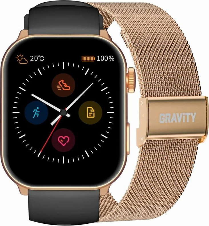 Smartwatch për femra Gravity, rozë e zezë