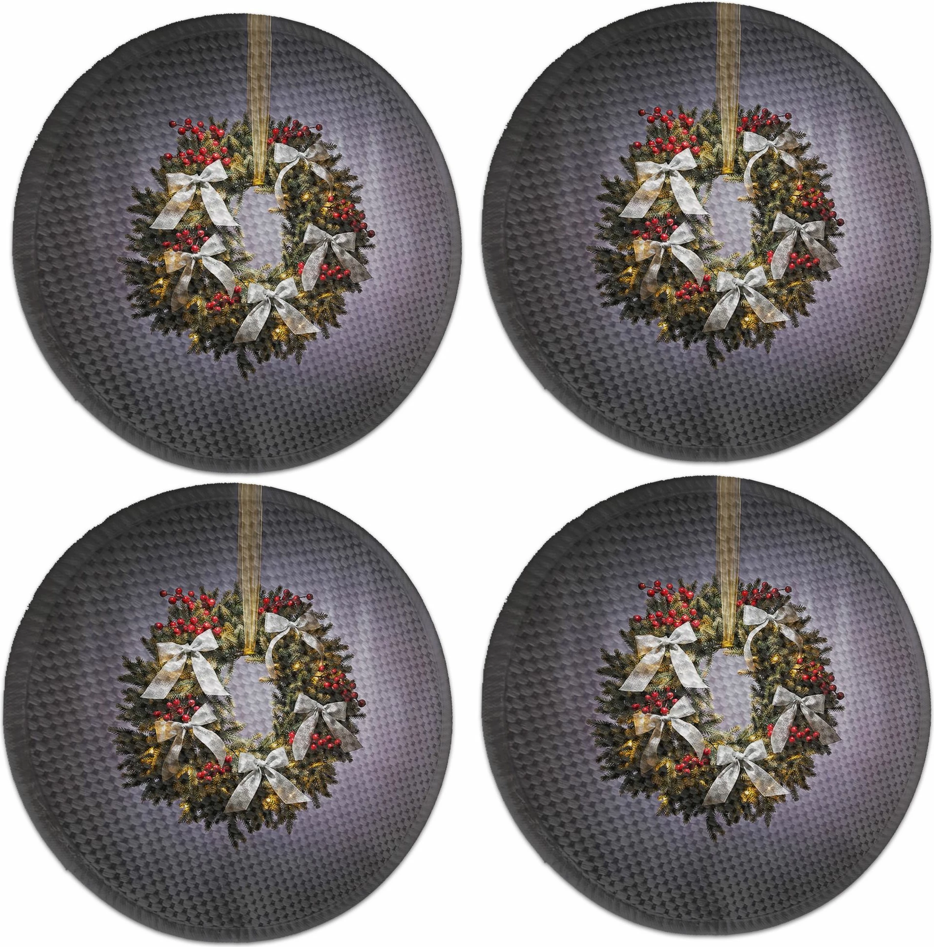Set 4 copë mbrojtëse tavoline Hermia Concept, shumëngjyrëshe, 37cm