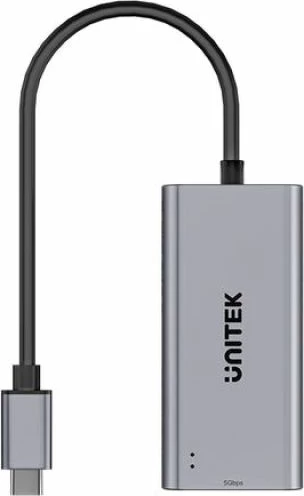 Adapter USB-C Unitek RJ45 5Gbps, gri