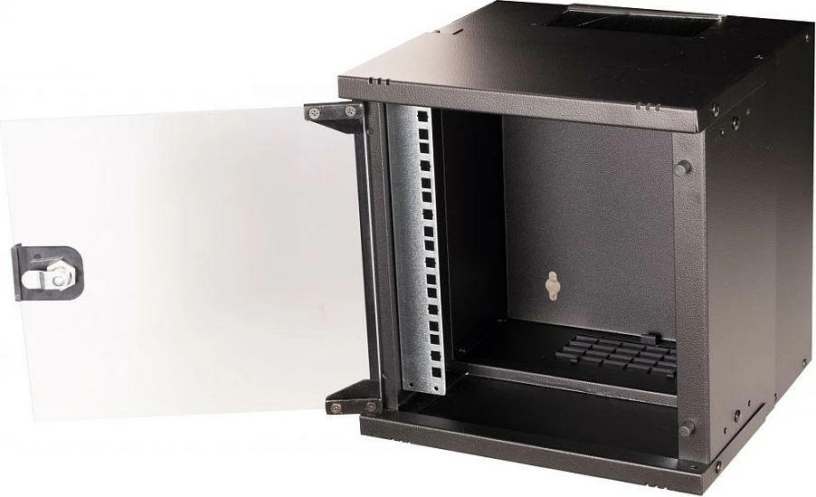 Rack muror EQUIP EWM-06-3030-B, 6U, 10", derë xhami me bravë, i zi