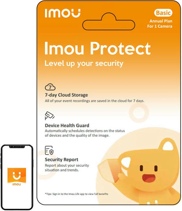 Kartelë dhuratë IMOU Protect Basic, Abonim vjetor për 1 kamerë