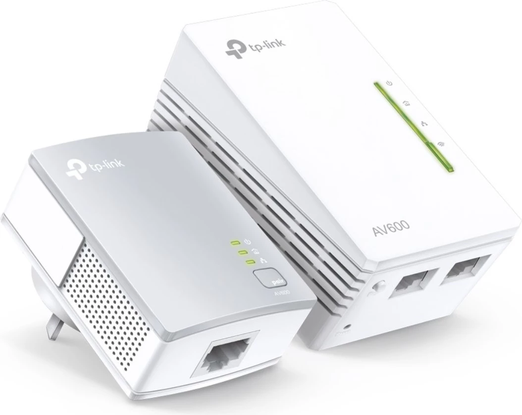 Set powerline, TP-Link TL-WPA4220 KIT, AV600, Wi‑Fi, e bardhë, multipack